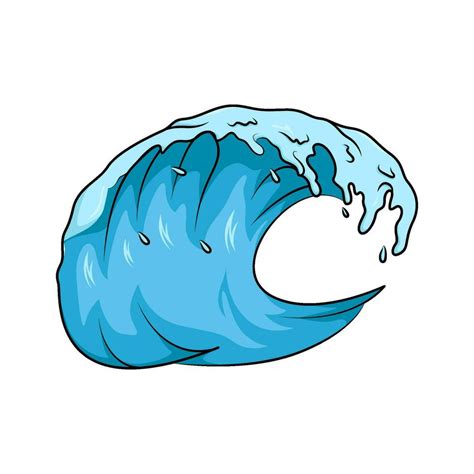 Sea Wave Illustration 34523244 Vector Art At Vecteezy