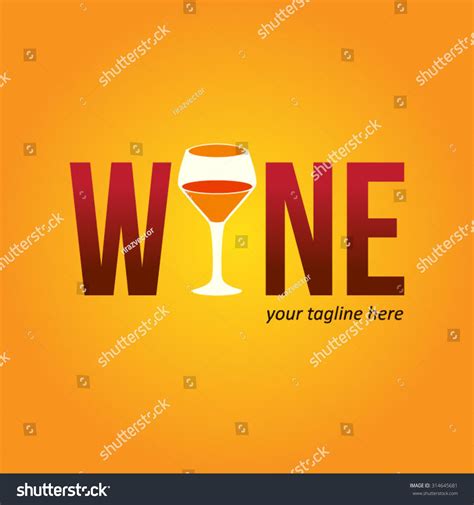 Wine Glass Logo Design Element Business Stock Vector Royalty Free