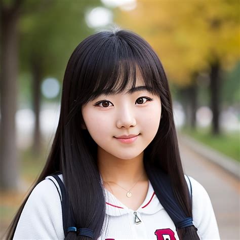 Premium Ai Image Pretty Korean Student Girl