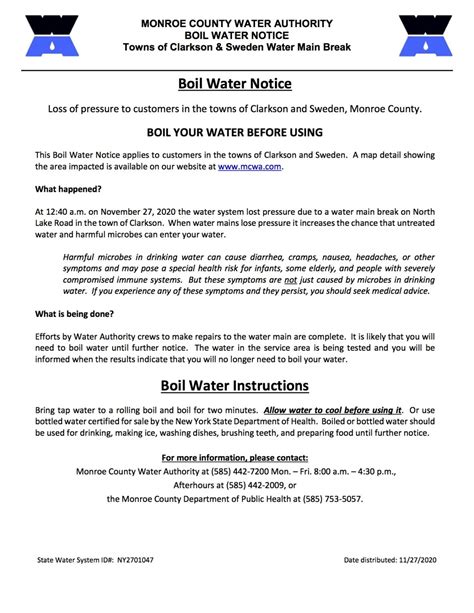 Boil Water Advisory Notice Westside News Inc