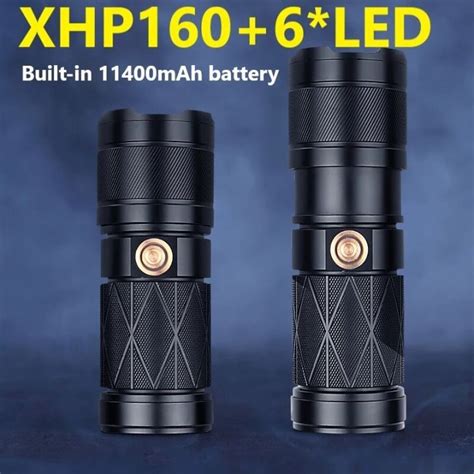 Torchlight Built In Battery Super Xhp Powerful Led Flashlight Torch