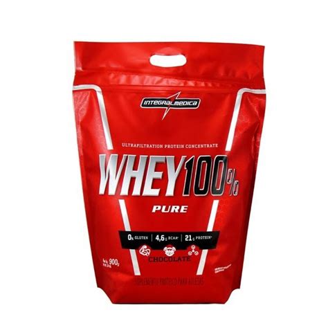 Whey Integral Medica 100 Pure 900g Refil Suplemento Em PÓ Vários