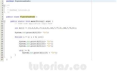 Arrays Java Imprimir Figura Cuadrado Tutorias Co