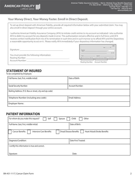 Aflac Cancer Plan Claim Form