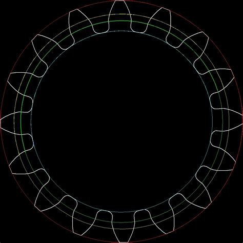 16 Teeth Gear 2D DWG Block for AutoCAD • Designs CAD