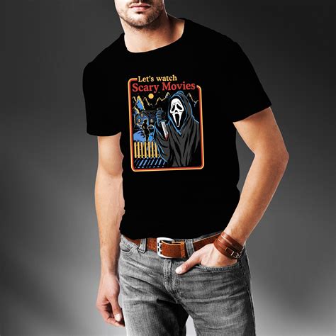 Lets Watch Scary Movies T Shirt Design Scream Inspired Print Ready Svg