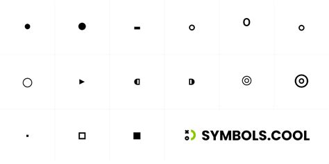 Bullet Point Symbols ∙ ‣ • ⚬ ⦿ 🅑 Copy And Paste