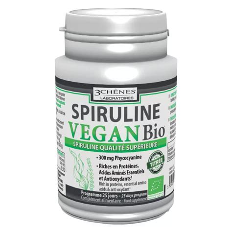 3chênes Spiruline Végan Bio 100 Comprimés En Vente En Pharmacie