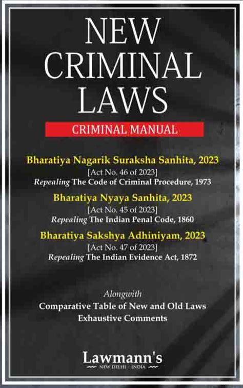 Law Books New Criminal Laws Bnss Bns Bsa Paperback Lm