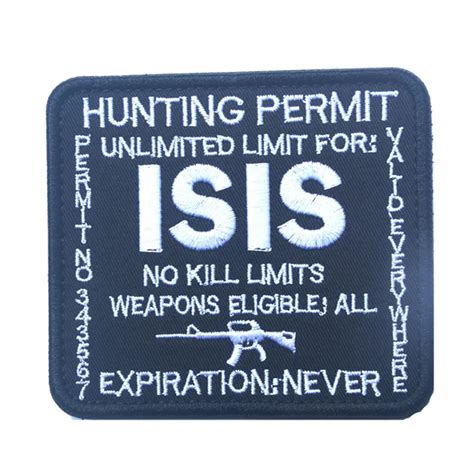 Military Morale Embroidery Patches Embroidered Us Army Isis Huanting