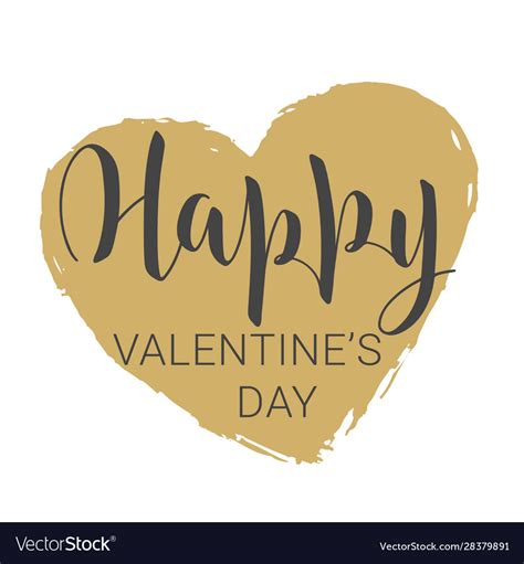 Handwritten Lettering Happy Valentines Day Vector Image