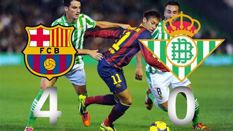 Barcelona Vs Real Betis 4 0 Messi Suarez Westermann La Liga All