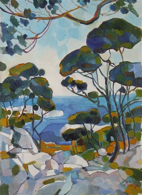 Les Calanques Peinture Par Patrick Marie Artmajeur Landscape Art