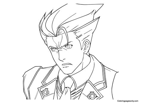 Ace Attorney Para Colorear Imágenes Para Dibujar Gratis
