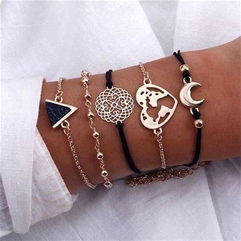 Ensemble De Bracelets Multicouches Vintage Pour Femmes Breloque Boh Me