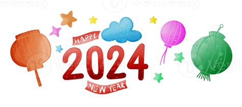 Happy New Year 2024 34374790 Png