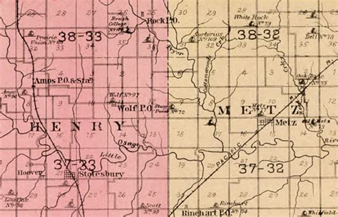 Vernon County Missouri 1903 Historical Map Reprint Townships