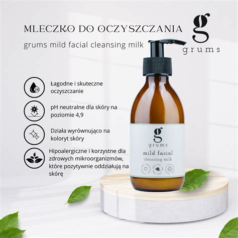 grums delikatne mleczko do oczyszczania – mild facial cleansing milk