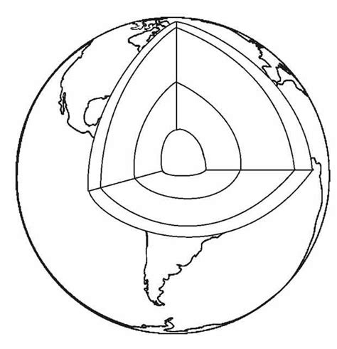 Desenho De Camadas Do Planeta Terra Para Colorir Tudodesenhos