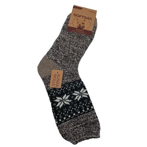 3 Paar Alpaka Socken Herren Damen Wollsocken Wintersocke Dick Gestrickt