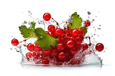 Premium Ai Image Cherries Falling Into Water