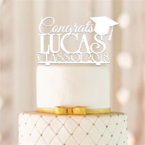Congrats Class Cake Topper Graduation Cake Topper Custom Etsy