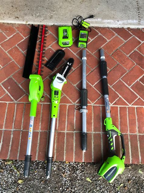 Greenworks 40v Cordless Pole Saw And Hedge Trimmer North Fork Ny Patch