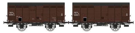 REE WB 745 SNCF Set 2 teilig gedeckte Güterwagen Type 2 ex 10T