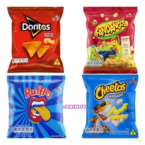 Kit Pacotes Elma Chips Doritos Cheetos Fandangos Ruffles