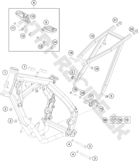 KTM Racing Schéma FRAME pre model KTM Mini 65 SX 2016 EU