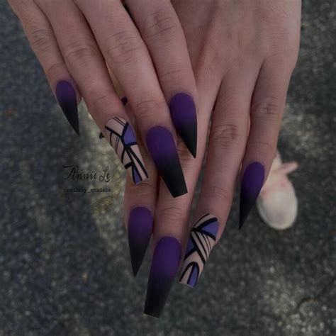 37+ Best Black and Purple Ombre Nails Ideas - Nail Designs Daily