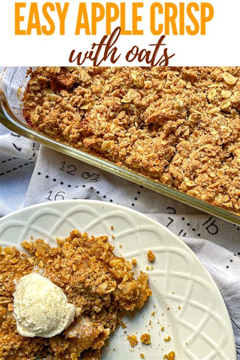 Easy Apple Crisp With Oats Apple Crisp Easy Easy Apple Crisp Recipe