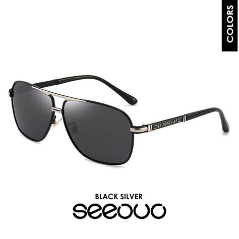 Jual Seeouo Kacamata Hitam Sunglasses Polarized Lens Anti UV 400 Anti