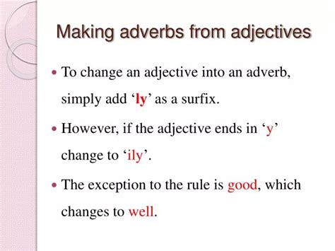 Ppt Making Adverbs From Adjectives Powerpoint Presentation Free