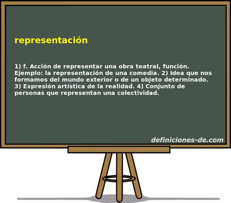 Significado de representación