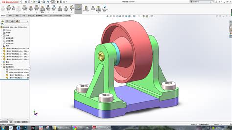 带轮底座 Solidworks 2019 模型图纸下载 懒石网