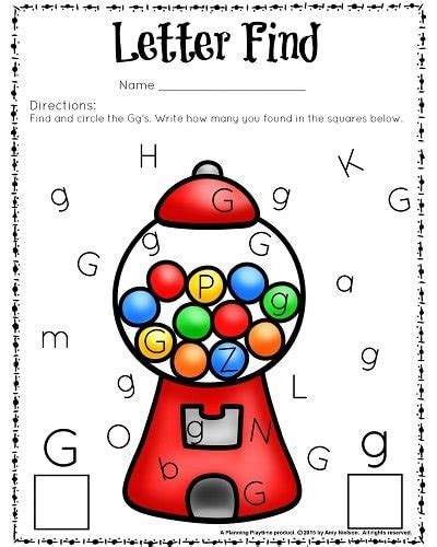 Cute Letter Find Worksheets With A Freebie Planning Playtime