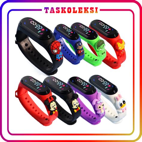 Jual ☛TK☚ Jam Tangan Digital Anak Karakter LED Korean Fashion Import ...