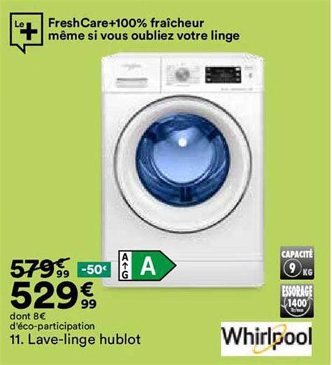 Promo Lave Linge Hublot Whirlpool Chez But Icatalogue Fr