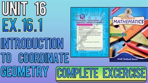 Exercise 16 1 Unit 16 Chapter Introduction To Co Ordinate Geometry