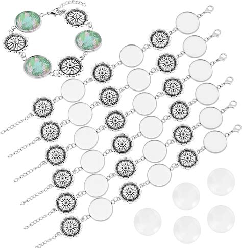 Amazon Reidgaller Pcs Mm Cabochon Bracelet Setting Blanks