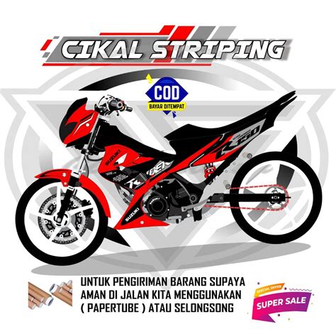 Striping Variations Suzuki Satria Fu Barong Simple Silpel Stickers