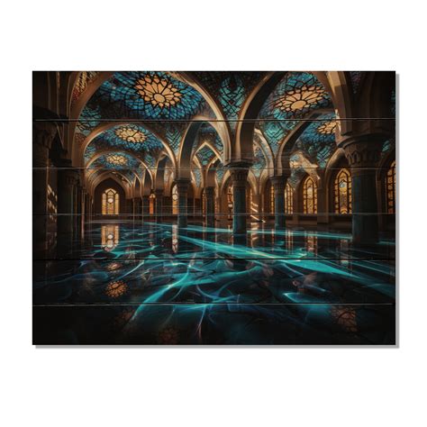 latitude run islam art hadum mosque ii  wood print wayfair