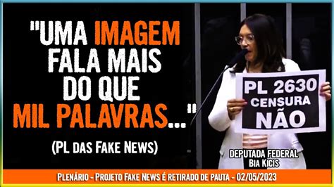 Bia Kicis Uma Imagem Fala Mais Do Que Mil Palavras Pl Das Fake