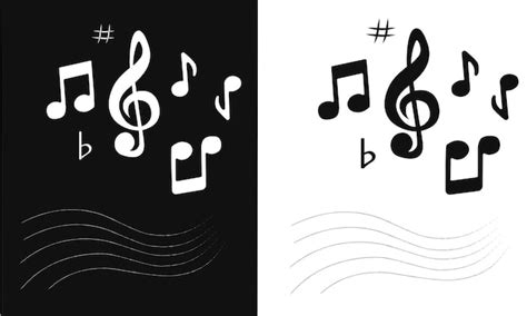 Conjunto De Vetores Planos De Notas Musicais Isolado Melodia De Música Ou Ilustração Vetorial De