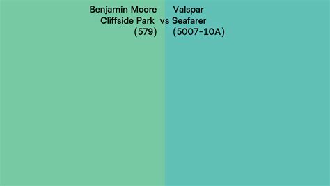 Benjamin Moore Cliffside Park 579 Vs Valspar Seafarer 5007 10A Side