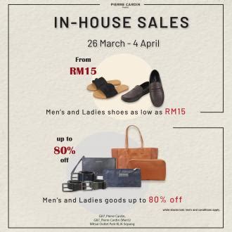 Pierre Cardin March In House Sale Up To 80 OFF At Mitsui Outlet Park