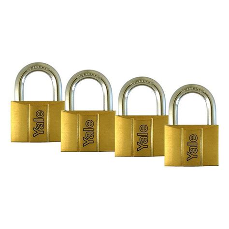 Brass Padlocks Key Alike 4 Pieces Multi Pack