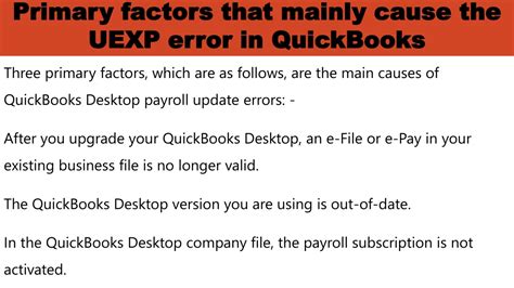 Ppt A Quick And Easy Guide To Resolve Quickbooks Error Uexp