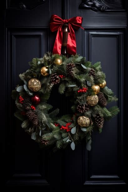 Christmas Wreath Hanging Free Stock Photo Public Domain Pictures